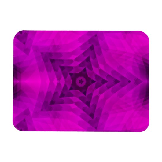 Weihnachtsbaum Silhouette & Lila Star Gradient Magnet (Horizontal)