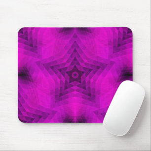 Weihnachtsbaum Silhouette & Lila Star Gradient Mousepad
