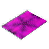 Weihnachtsbaum Silhouette & Lila Star Gradient Notizblock (Linke Seite)