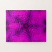 Weihnachtsbaum Silhouette & Lila Star Gradient Puzzle (Horizontal)