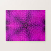 Weihnachtsbaum Silhouette & Lila Star Gradient Puzzle (Horizontal)