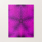 Weihnachtsbaum Silhouette & Lila Star Gradient Puzzle (Vertikal)