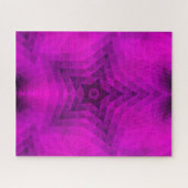 Weihnachtsbaum Silhouette & Lila Star Gradient Puzzle (Horizontal)