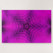 Weihnachtsbaum Silhouette & Lila Star Gradient Puzzle (Horizontal)