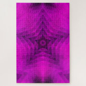 Weihnachtsbaum Silhouette & Lila Star Gradient Puzzle (Vertikal)