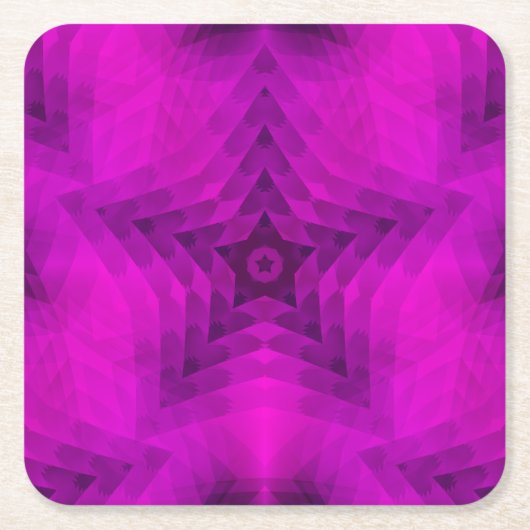 Weihnachtsbaum Silhouette & Lila Star Gradient Rechteckiger Pappuntersetzer (Vorderseite)