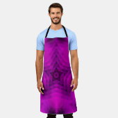Weihnachtsbaum Silhouette & Lila Star Gradient Schürze (Getragen)