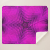 Weihnachtsbaum Silhouette & Lila Star Gradient Sherpadecke (Vorderseite (Horizontal))