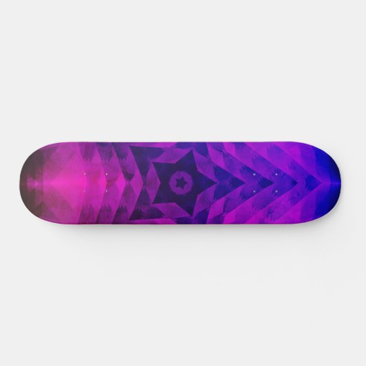 Weihnachtsbaum Silhouette & Lila Star Gradient Skateboard (Horizontal)