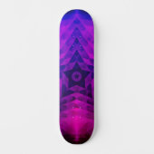 Weihnachtsbaum Silhouette & Lila Star Gradient Skateboard (Vorderseite)