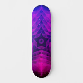 Weihnachtsbaum Silhouette & Lila Star Gradient Skateboard