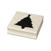 Weihnachtsbaum-Silhouette mit einem Stern oben Gummistempel (Stempel)