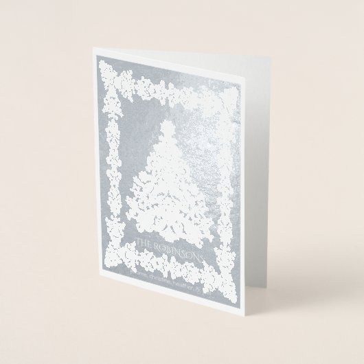 Weihnachtsbaum Silver Foil Card Folienkarte (Vorderseite)