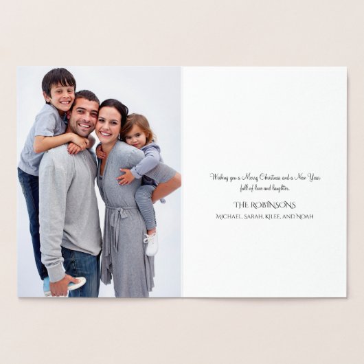 Weihnachtsbaum Silver Foil Card Folienkarte (Innenseite)