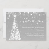 Weihnachtsbaum Silver Wedding Dankeschön-Karte Einladung (Vorderseite)