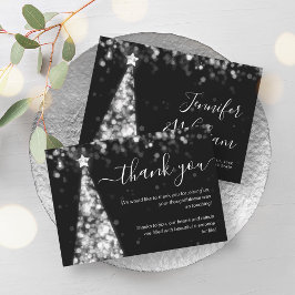 Weihnachtsbaum Silver Wedding Dankeschön-Karte Einladung