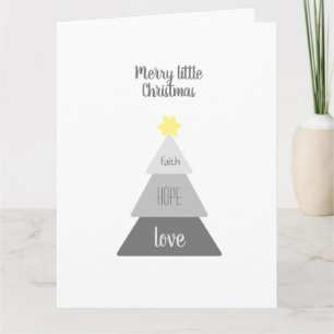 Weihnachtsbaum Simple Faith Hope Liebe Weihnachten Karte