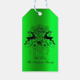 Weihnachtsbaum Slhouettes - Geschenketiketten Geschenkanhänger