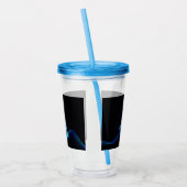 Weihnachtsbaum SlipperyJoe strahlt blau s Acryltrinkbecher (Links)