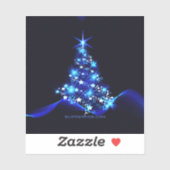 Weihnachtsbaum SlipperyJoe strahlt blau s Aufkleber (Blatt)