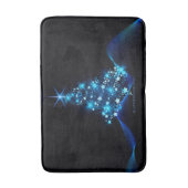 Weihnachtsbaum SlipperyJoe strahlt blau s Badematte (Vorderseite Vertikal)