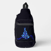 Weihnachtsbaum SlipperyJoe strahlt blau s Crossbody Bag (Vorderseite)