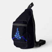 Weihnachtsbaum SlipperyJoe strahlt blau s Crossbody Bag (Rechte Ecke)