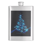 Weihnachtsbaum SlipperyJoe strahlt blau s Flachmann (Vorderseite)