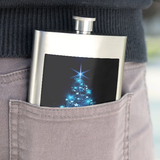 Weihnachtsbaum SlipperyJoe strahlt blau s Flachmann (Beispiel)
