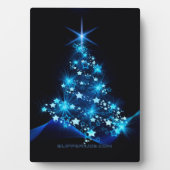 Weihnachtsbaum SlipperyJoe strahlt blau s Fotoplatte (Vorderseite)