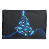 Weihnachtsbaum SlipperyJoe strahlt blau s Kissenbezug (Rückseite)