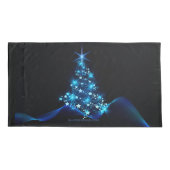 Weihnachtsbaum SlipperyJoe strahlt blau s Kissenbezug (Rückseite)