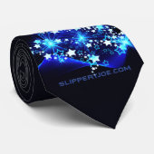Weihnachtsbaum SlipperyJoe strahlt blau s Krawatte (Gerollt)