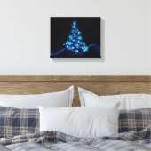 Weihnachtsbaum SlipperyJoe strahlt blau s Leinwanddruck (Insitu (Schlafzimmer))