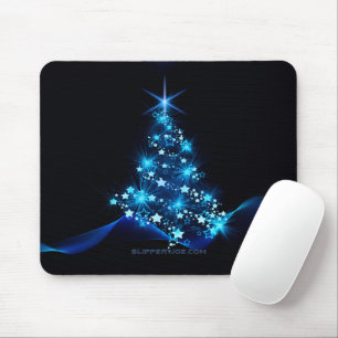 Weihnachtsbaum SlipperyJoe strahlt blau s Mousepad