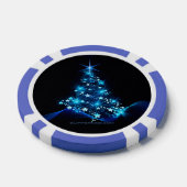 Weihnachtsbaum SlipperyJoe strahlt blau s Pokerchips (Einzeln)