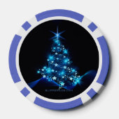 Weihnachtsbaum SlipperyJoe strahlt blau s Pokerchips (Rückseite)