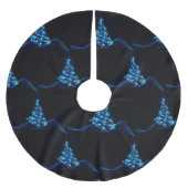 Weihnachtsbaum SlipperyJoe strahlt blau s Polyester Weihnachtsbaumdecke (Vorderseite)