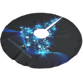 Weihnachtsbaum SlipperyJoe strahlt blau s Polyester Weihnachtsbaumdecke (Schrägansicht)