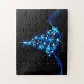 Weihnachtsbaum SlipperyJoe strahlt blau s Puzzle (Vertikal)