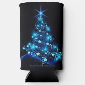 Weihnachtsbaum SlipperyJoe strahlt blau s Selters Dosenkühler (Vorderseite)