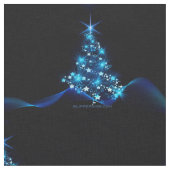Weihnachtsbaum SlipperyJoe strahlt blau s Stoff (Nahaufnahme)