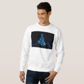 Weihnachtsbaum SlipperyJoe strahlt blau s Sweatshirt (Vorne ganz)