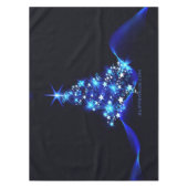 Weihnachtsbaum SlipperyJoe strahlt blau s Tischdecke (Vorderseite)