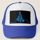 Weihnachtsbaum SlipperyJoe strahlt blau s Truckerkappe (Vorderseite)