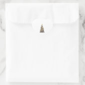 Weihnachtsbaum-Sloths Herz-Aufkleber (Tasche)