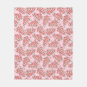 Weihnachtsbaum Snack Cake Fleece Blanket (Vorderseite)