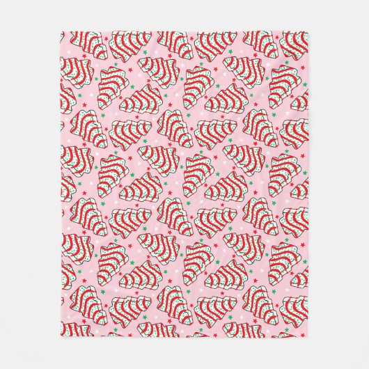 Weihnachtsbaum Snack Cake Fleece Blanket (Vorderseite)