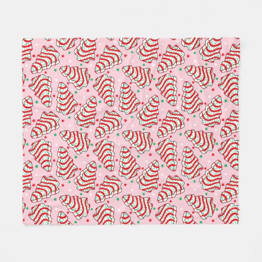 Weihnachtsbaum Snack Cake Fleece Blanket (Vorderseite (Horizontal))