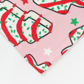 Weihnachtsbaum Snack Cake Fleece Blanket (Ecke)